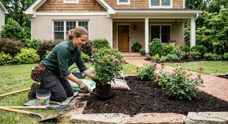 Rose Bush Planting in Ventura County, CA