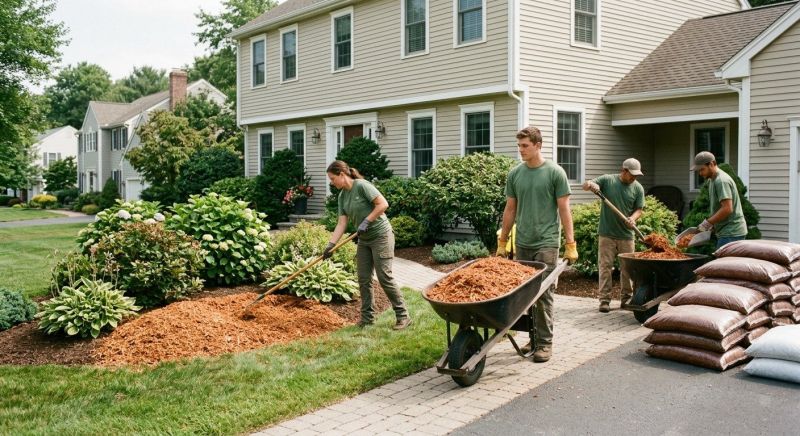 Brown Mulch Installation in Honolulu, HI