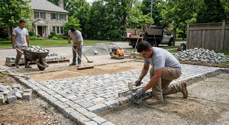 Garden Pavers Installation in Boston, MA