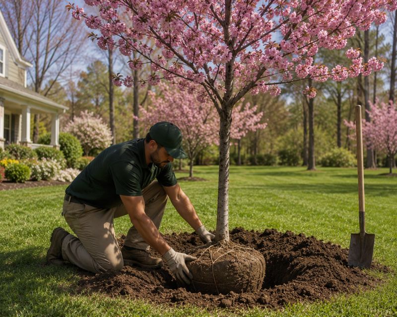 Japanese Cherry Tree Planting in Ventura County, CA