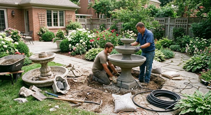 Rock Fountain Installation in Honolulu, HI
