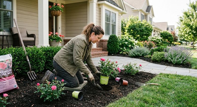 Rose Bush Planting in Ventura County, CA