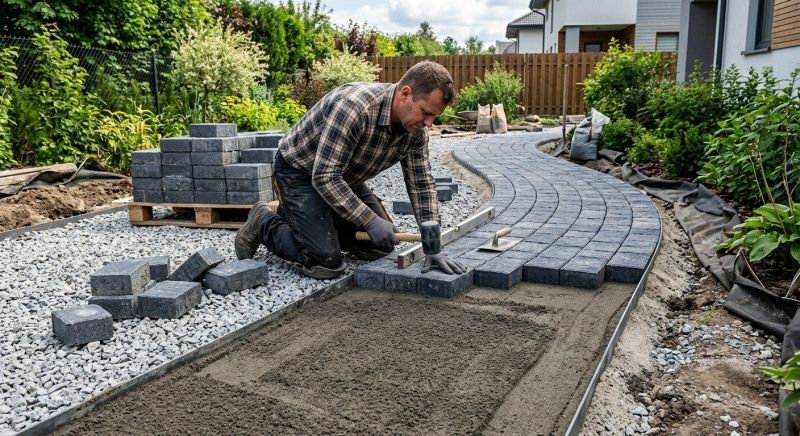 Sidewalk Pavers Installation in Boston, MA